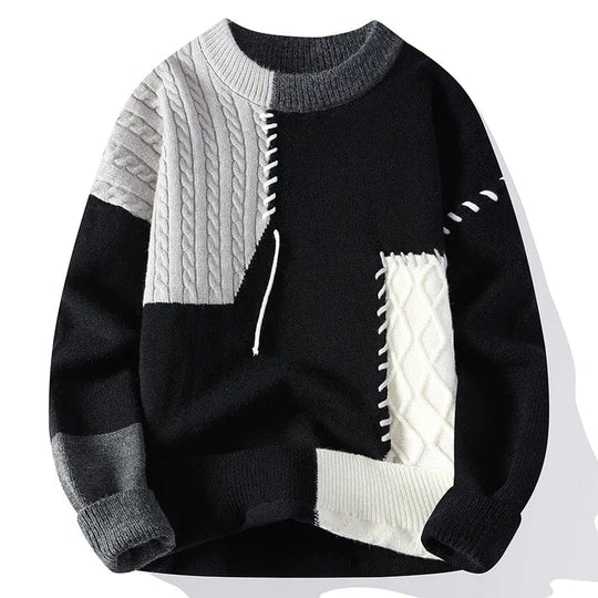 James | Patchwork Knit Sweater