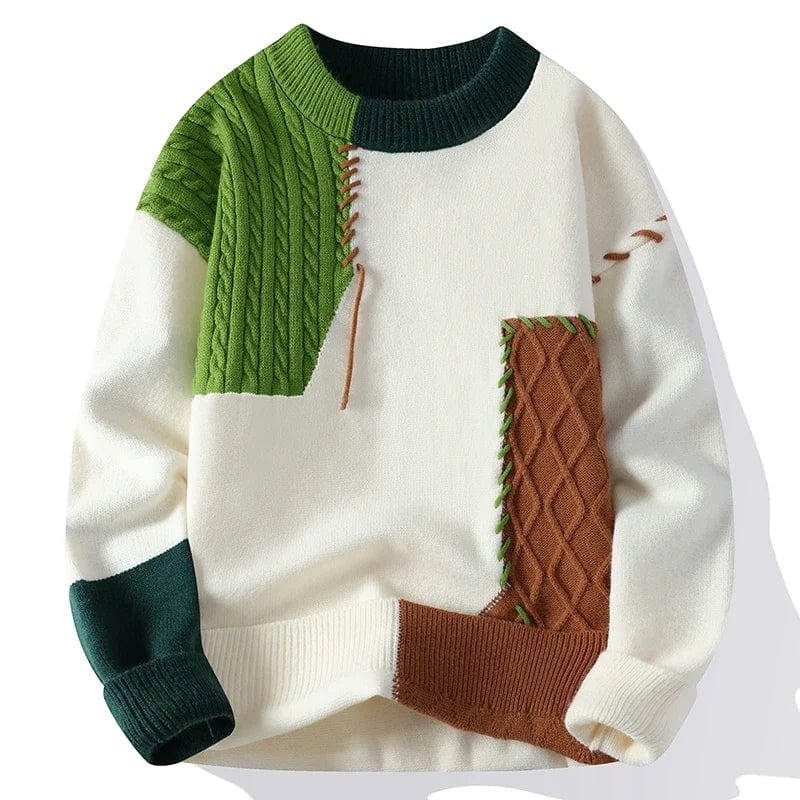 James | Patchwork Knit Sweater