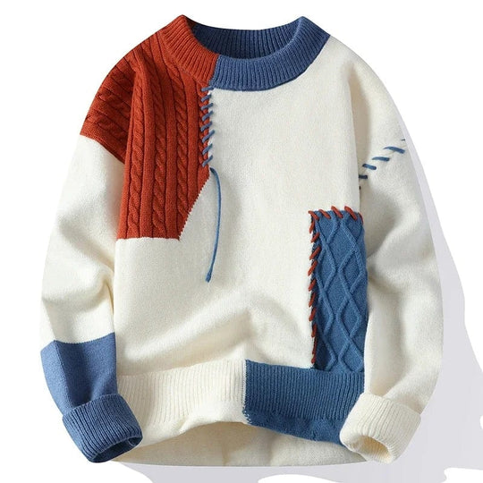 James | Patchwork Knit Sweater